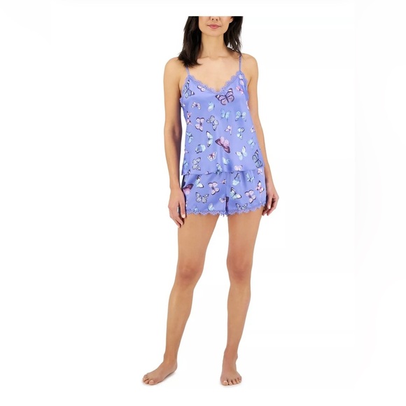 NWT INC Lace-Trim Cami & Shorts Pajama Set - Picture 1 of 4